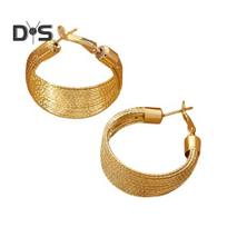 Women Open Ring Earrings Adjustable Multi-layer Solid Color Wide Electroplating Polished Alloy Lady Finger Ring Prom Party Daily Ear Jewelry