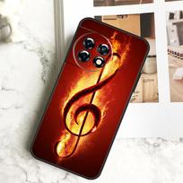 Treble Clef Music Note Case For OnePlus 12 12R 11 9 10 Pro 10R 9R 8T 10T Nord CE 2 3 Lite 2T CE4 N10 N20 N30 Cover OnePlus 10Pro beige