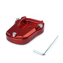 Aluminum Kickstand Extender Foot Side Stand Grip Enlarger Extension Foot Pad Support Motorcycle Suitable for NS125 NX125 raudona