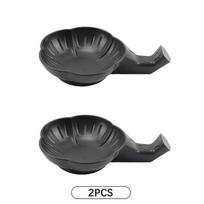 2 vnt. Rašymo teptuko rašiklio laikiklis Rašalas Akmeninis indas Gėlės Forma Plastikinė rašalo lėkštė Kinų kaligrafijos praktikos meno tapybos reikmenys black