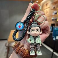 Pakabinamas automobilio raktų pakabukas 1 vnt žaislas 3D lėlė Naruto Sasuke Kakashi animacinių filmų dovanų papuošalų priedas 5