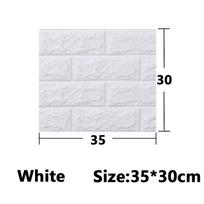 Lipnūs 3D sienų lipdukai iš plytų sienų lipdukų vaikų kambariui šiltam miegamajam 5vnt 35x30cm/13,7x11,8 colio 5pcs balta