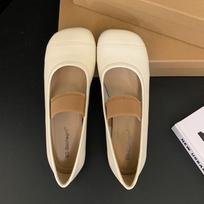 Mary Jane Shoes for Women Casual Non-Slip Ballet Flats Dressy Flat Shoes Women's Comfortable Round Closed Toe Mary Janes Flats with Ankle Strap 35 abrikosas