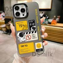 Astronautas iPhone 15 Pro mobiliojo telefono dėklas: Lazeriu graviruotas, atsparus smūgiams, kietas dėklas skirtas Xs Max & 11 iPhone 12 Pro Max
