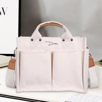 Women's Handbag with Multiple Pockets Instagram Shoulder Bag Casual and Versatile Crossbody Bag Women's Large Capacity Canvas Bag balta