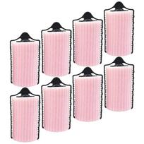 Hair Sponge Curler Perm Kit Short Men 8pcs Sleeping Curly Tool Foam Rollers Man rožinė