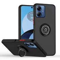 „Armor Matte“ dėklas, skirtas Motorola Moto G14 G04 G04S G24 G54 G84 G53 G23 G13 G52 G42 E14 dangtelis žiedas Magnetinis laikiklis Verslo pilna apsauga For Moto G54 white
