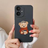 Liquid Silicone For Xiaomi Poco X6 F5 Pro F6 M6 Pro 5G X 6 M 6 F 5 Case Cover Panda Cartoon Pattern High Quality Shockproof Phone Bags Bumpers Housing Xiaomi Poco M6 5G black