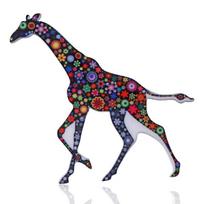 Acrylic Brooch Natural Animal Brooches Giraffe Horse Camel Fish Rhinoceros Brooch giraffe