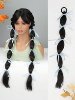 Sintetinis arklio uodegos rožinis Binding Sweet bubble braid plaukų priauginimas 20inch gray