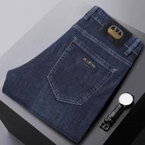 2024 Summer Thin Jeans Men's Straight Tube Loose Large Stretch Business Casual Pants Men's Pants 29