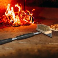 Pizza Oven Brush Copper Efficient Cleaning Stainless Steel for Barbecue Restaurant Outdoor red