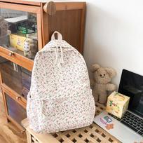 Studentų mokyklinė kuprinė Gėlėti balti mokykliniai krepšiai paauglių mergaičių miela moteriška kuprinė Firminė knygų krepšys nailoninė kuprinė One Size gray