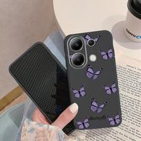 Drugelis raštuotas minkštas silikoninis dėklas, skirtas Samsung A55 A35 M35 Xiaomi Redmi Note 13 Pro iPhone Huawei Honor Realme fotoaparato apsauginis smūgiams atsparus dangtelis Realme 12x gray