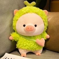 Puikus pliušinis kiaulės žaislas Kūrybinis Cosplay triušių ir meškų lėlės minkštas žaislas iš kimštų vaikams Kūdikio Kawaii gimtadienio dovana 28cm