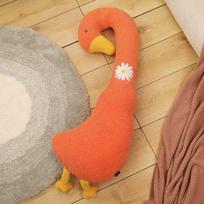 100cm Lovely Multifunctional Duck Neck Pillow Hand Warmer Dolls Cute Animal Long Cushion Stuffed Soft For Girls Adult Gifts 100CM oranžinė