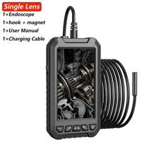 Pramoninė 3 lęšių endoskopinė kamera 5,0 colių IPS 1080P HD tikrinimo kameros boreskopas, tinka įvairiems mažiems kanalams IP67 atsparus vandeniui 1M 8MM Single Lens