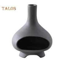 Rankų darbo keramika Palo Santo laikiklis Sages Stick Dish Dėmės dubuo kūgis smilkalų degiklis Chimenea Joga meditacija Zen dekoracija juoda
