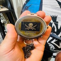 5,08 cm Premium Žalvarinis Piratų Kompasas Autentiškas Jūrinės Navigacijos Kompasas dovana viskam brown