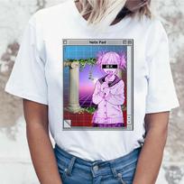 Ahegao T Shirt Boku No Hero Academia Cartoon Print Tshirt Tee Senpai Shirt Himiko Waifu Toga XL balta