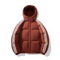 Naujas medvilne paminkštintas vyriškas žieminis paltas su gobtuvu, sutirštinti medvilniniai drabužiai, madingas sportinis ir laisvalaikio stilius 4XL white