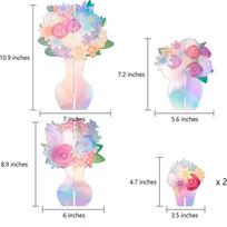 5 Pcs/Pack Vase Ornament Paper With Double-sided  Illusion Color Three-dimensional Flower For Home Shopwindow Party Decoration Supplies įvairiaspalvis