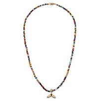 Bohemiškas karoliukų imitacijos perlų vėrinys moterims, spalvingi karoliukų bohemiški vėriniai-chokeriai, collares raktikaulio papuošalai white