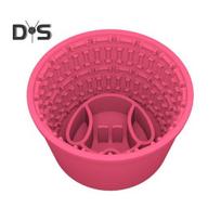 Dog Slow Feeder Lick Bowl Silicone Dog Licking Mat Treat Dispenser Anti-Choking Pet Slow Eating Bowl for Small Medium Large Breed Dogs rožinė raudona spalva