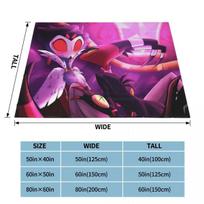 Blitzo Stolas Knitted Blankets Helluva Boss Anime Flannel Throw Blanket Home Couch Printed Soft Warm Bedspreads 75x100cm 30x40in