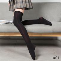 Women's Velvet Over-knee Socks Thigh Socks Mid-high Stockings Plus Stockings Women's High Stockings 13 white