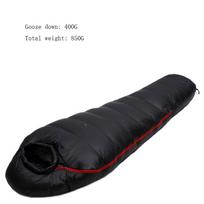 Camping Sleeping Bag Very Warm White Goose Down Adult Mummy Style Sleep Bag 4 Kind of Thickness for Autumn Winter Outdoor Travel black