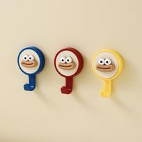 3Pcs/Set Cute Dopamine Rotating Hook Waterproof Household Living Room Non Marking and Non Punching Hook bronza
