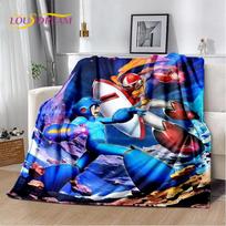 Retro Cartoon Rockman Mega Man Game Soft Flannel Blanket for Beds Bedroom Sofa Picnic,Throw Blanket for Outdoor Leisure Nap Gift 30x40in