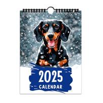 2025 m. Anime Sausage Dog Kalendorius Sieninis kalendorius Spalvotas kalendorius One Size