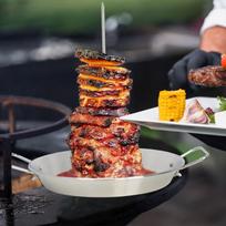 BBQ vertikalus iešmas griliui braziliški iešmeliai namuose pagamintiems tacos Al Pastor Shawarma braziliškas Churrasco nerūdijantis plienas One Size sidabras