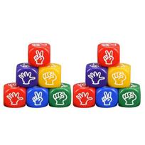 12vnt 1cm Akmens popieriaus žirklės kauliukai pirštų spėjimo mini kauliukai vaikams red