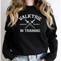 Valkyrie In Training Sweatshirt Sarah J Maas Sweatshirts ACOTAR Hoodie Night Court Bookish Gift Unisex Long Sleeve Pullovers Tops S juoda