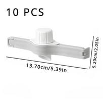 Maisto maišelis Kitchen Magic sandarinimo segtukas Prieskonių maišelis Drėgmei atsparus sandariklis Virtuvės priedai Tvarkyklės spaustukai 10 PCS pilka