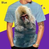 3D Print Gorilla Showing You the Middle Finger Tshirt Men and Women Funny Tees Tops Short Sleeve O-neck 3D Print Tops S