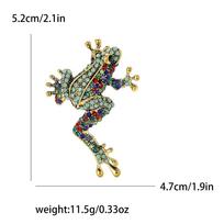 Retro Simple Alloy Rhinestone Long Leg Frog Brooch Temperament Personality Men'S And Women'S Clothing Corsage Jewelry Animal Pin