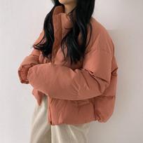 Chic Winter Turtleneck Thicken Warm Down Jacket Lazy Wind Baggy Coat Zippers Loose Solid Casual Cotton Padded Female Parkas One Size raudona
