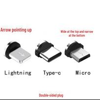 360 Degree Rotating Magnetic Charging Cable for Android and Apple Devices Lightning [single contact] white