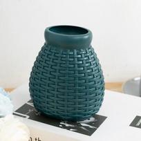 Dekoratyvinės vazos Kūrybingos plastikinės vazos Modernios minimalistinės Apsaugotos nuo kritimo Namų dekoras Svetainės dekoracijos, Vazos gėlių kompozicijoms mėlyna