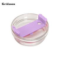 Simple Straw Opening Easy To Clean Tumbler Cover Food Grade Coffee Cup Lid Bottle Equipment violetinė