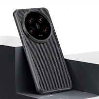 Anglies pluošto rėmeliai telefono dėklas Xiaomi 14 Ultra For Magsafe Magsafing dangtelis Xiaomi 14 Pro Belaidis įkrovimas Magnetinis telefono dangtelis Mi 14 Pro For Xiaomi 14 Ultra juoda