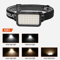 COB LED darbinis priekinis žibintas Didelio galingumo jutiklio priekinis žibintas C tipo įkraunamas žibintuvėlis, atsparus vandeniui stovyklavimo žvejybos paieškos žibintas B