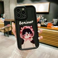 Telefono dėklas, skirtas iPhone 16 13 11 Pro Max iPhone 11 13 16 Samsung S24 Ultra Samsung A54 Redmi note 12 11 Infinix Case iPhone 16 Pro Max ryškiai rožinės spalvos