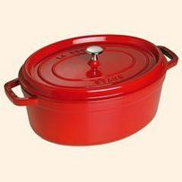 Cocotte ovale - STAUB - 405098300 - Ø 23 cm - Cerise - Compatible induction vyšnia