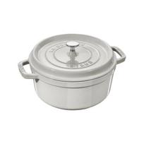 Cocotte Ronde en Fonte - STAUB - Truffe Blanche - 20 cm - 2,2 l - Tous feux dont induction