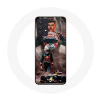 Coque Maniacase pour Samsung A32 4g verstappen éclair Formule 1 Casque F1 juoda